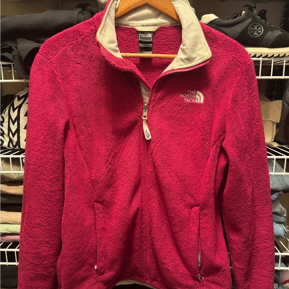 The North Face Pink Ski Jacket with High Collar